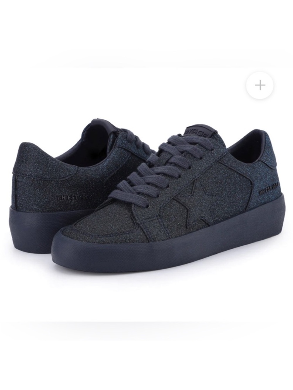 Vintage Havana Kara Sneaker Black Glitter Sz 7